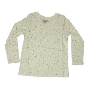 Hanna Andersson NWT Gold Foil Dot Long Sleeve Combed Cotton Tee. Size 5. Sparkle